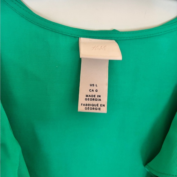 Flounced H&M emerald green dress - Picture 4 of 9